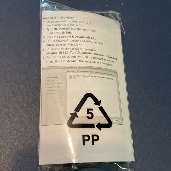 Insignia - USB to VGA Adapter - Black - Picture 3 of 3